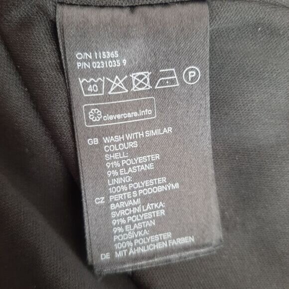 H&M Textural Weave Fabric Crewneck Fitted Mini Dress Black Sz 4 - Picture 12 of 12